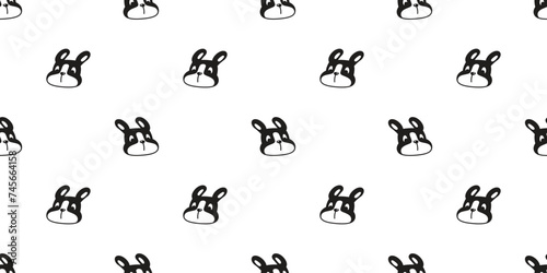 dog seamless pattern french bulldog puppy vector pet cartoon doodle gift wrapping paper tile background repeat wallpaper scarf isolated design