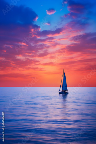 Breathtaking Twilight Over The Vast, Tranquil Sea: An HD Ocean View
