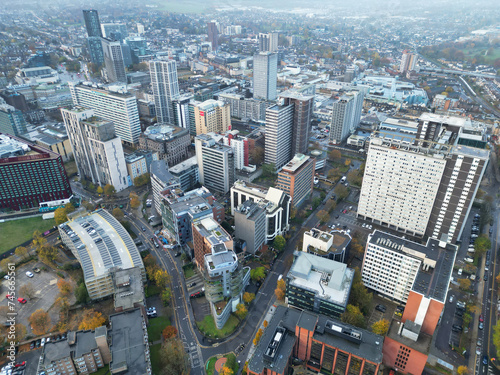 Aerial View of West Croydon London City of England Great Britain. November 20th, 2023 photo