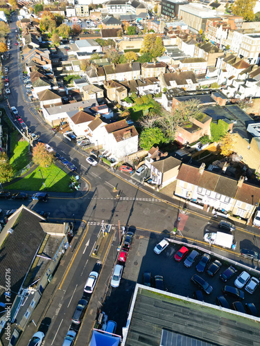 Aerial View of West Croydon London City of England Great Britain. November 20th  2023