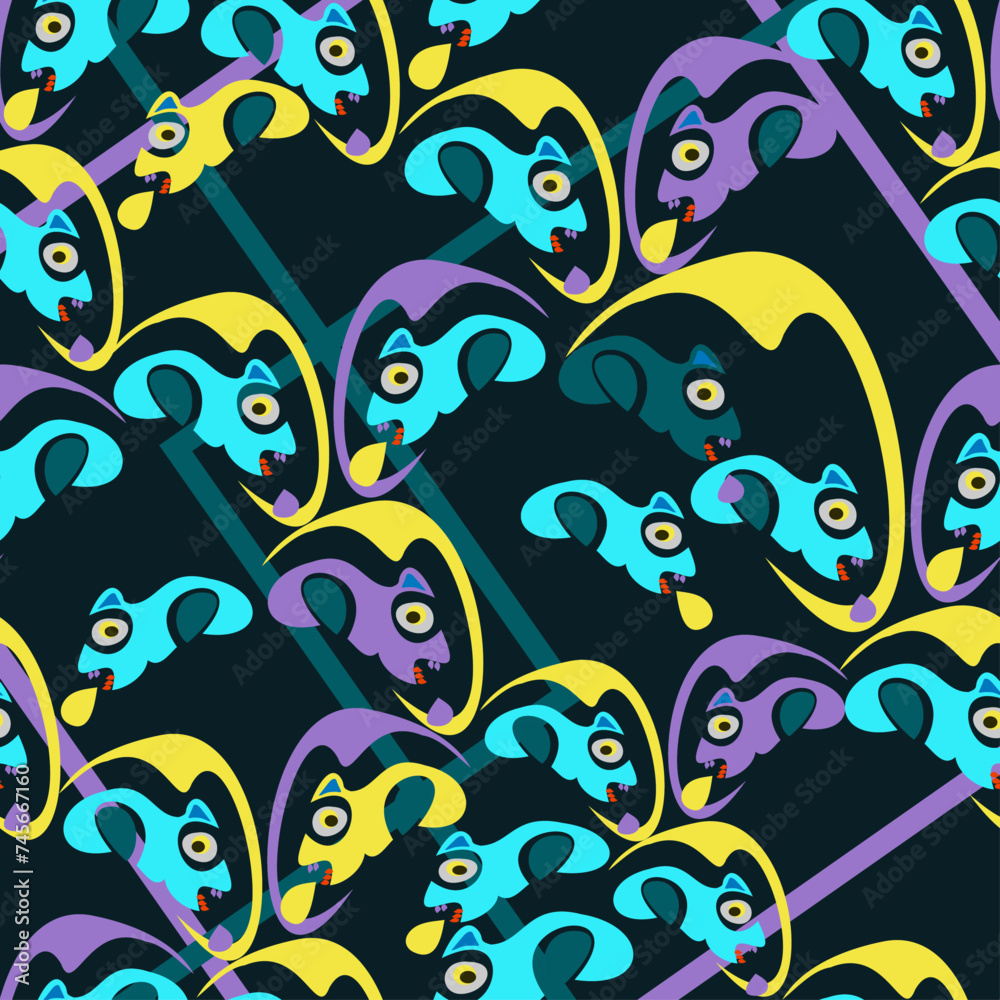 seamless pattern - mice ate cheese. seamless pattern - mice ate cheese.