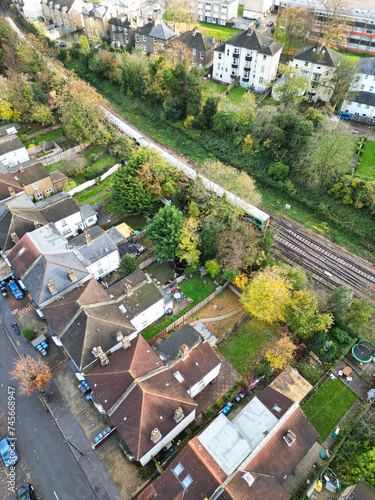 Aerial View of West Croydon London City of England Great Britain. November 20th, 2023