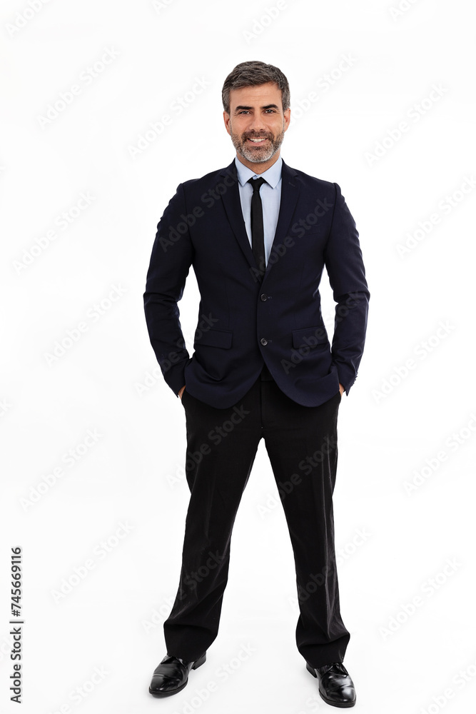 Full length portrait of businessman on white background Full length portrait of businessman on white background