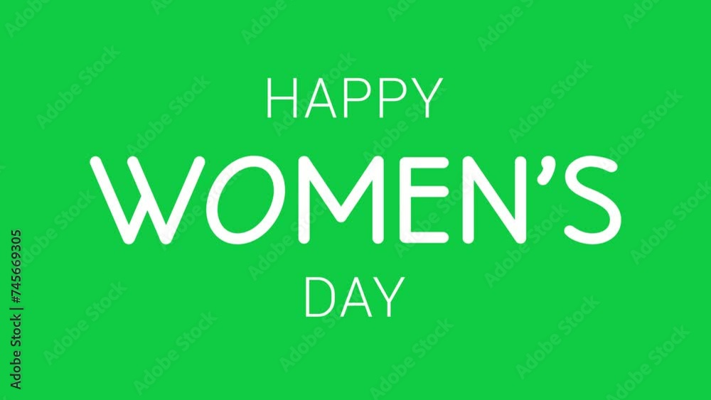 Happy Women's Day animation with handwriting text effect in green screen background. Perfect for Women's Day celebrations around the world. 4k video greeting card. Happy Women's Day animation with handwriting text effect in green screen background. Perfect for Women's Day celebrations around the world. 4k video greeting card.