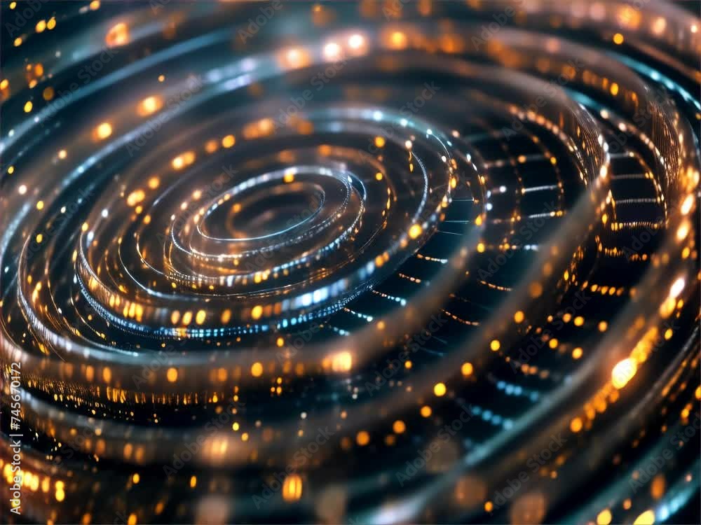 Close up of a visual transportation swirl particles aligning to form a portal gateway Close up of a visual transportation swirl particles aligning to form a portal gateway