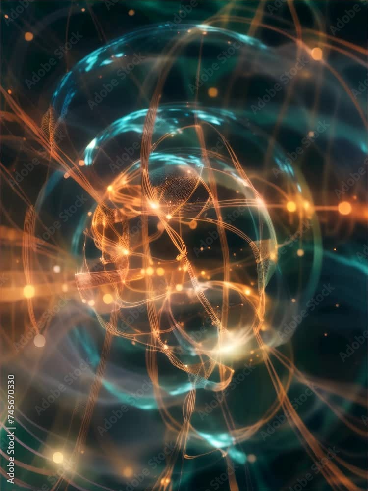 Close up on an electric orb energy pulses futuristic technology
Close up on an electric orb energy pulses futuristic technology