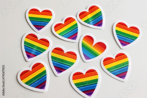 LGBTQ Sticker trailblazing sticker design. Rainbow superb sticker motive artistic diversity Flag illustration. Colored lgbt parade androgynous. Gender speech diversity evaluation