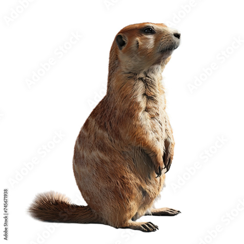 prairie dog isolated on transparent background, png photo