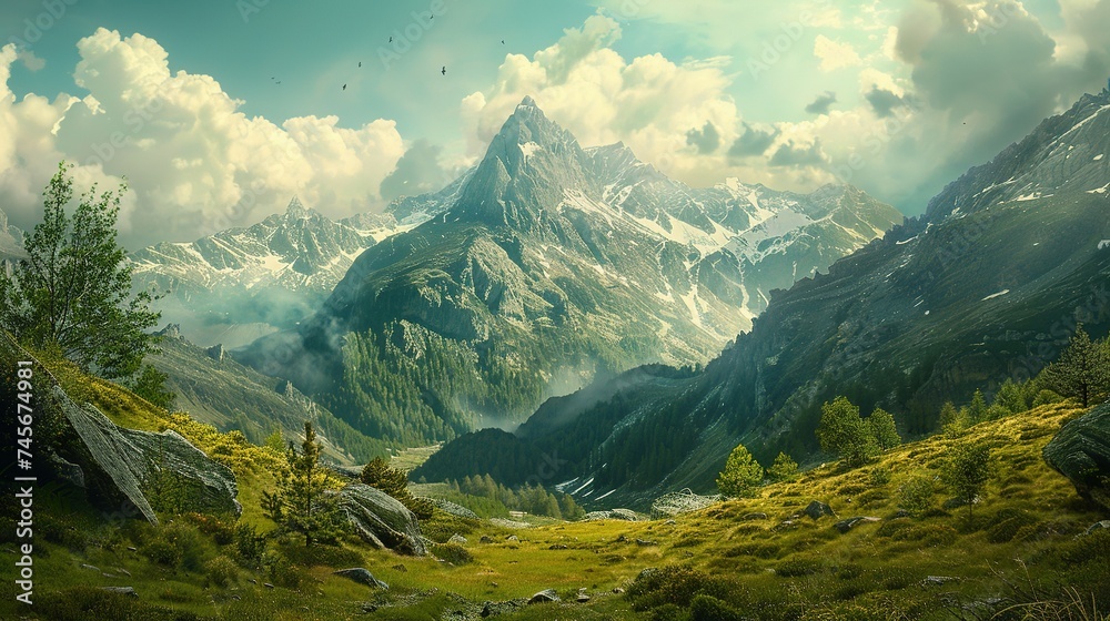 landscape in the mountains