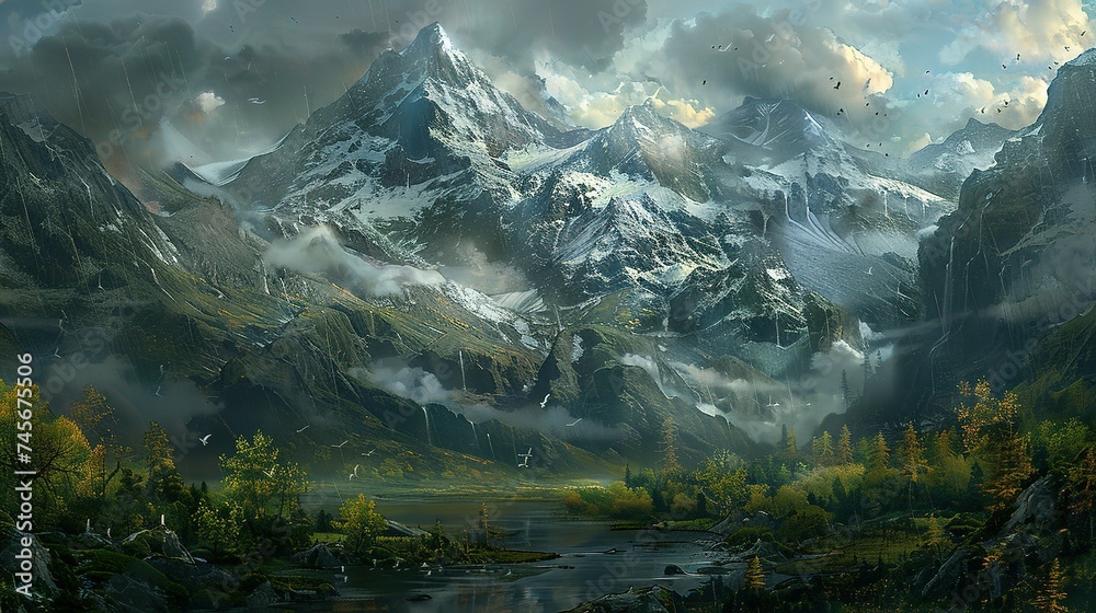 landscape in the mountains landscape in the mountains