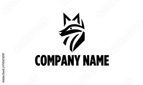 fox mascot logo icon, silhouettes RETRO mascot sketch concept , fox text mascot logo icon 02