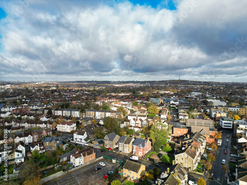 Fototapeta Naklejka Na Ścianę i Meble -  Aerial View of West Croydon London City of England Great Britain. November 20th, 2023