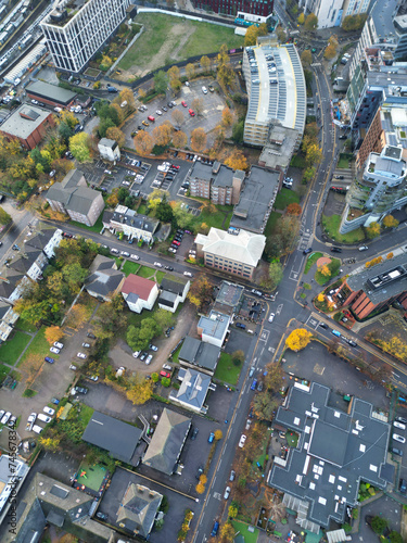 Aerial View of West Croydon London City of England Great Britain. November 20th, 2023