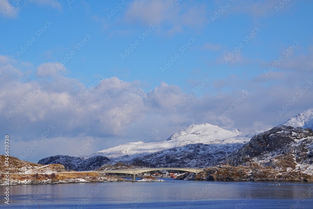 Fisherman village during winter season at Norway, Europe.