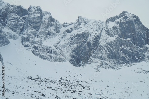 Snow mountain during winter season.
