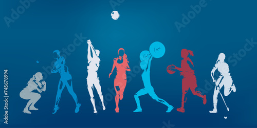 Running woman, isolated vector silhouette, front view