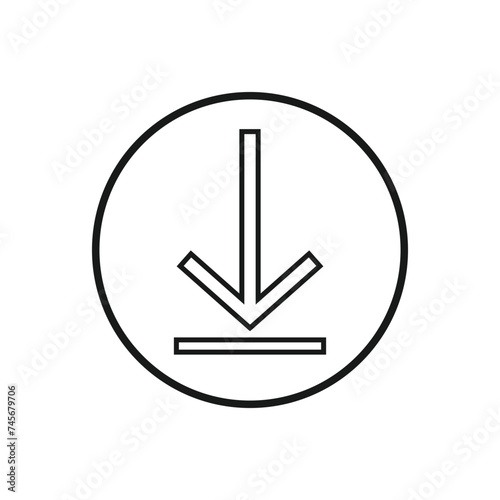 download icon vector illustration and symbol for website and graphic design.