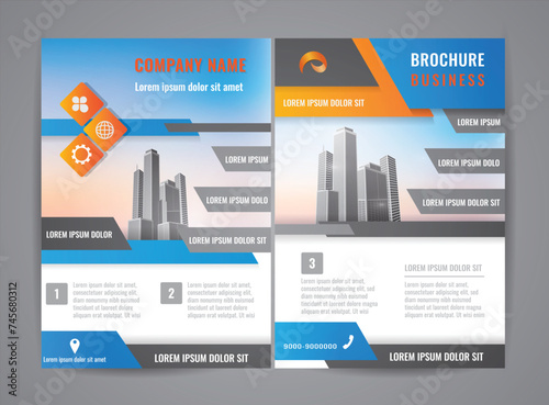 Modern brochure flyer design, City-Inspired A4 Design Template for Business Presentations and posters, booklets, wallpaper, banners