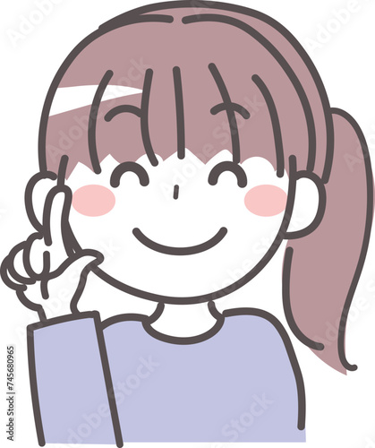 案内・紹介をする女性のイラスト1-2