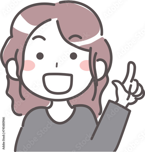 案内・紹介をする女性のイラスト1-5