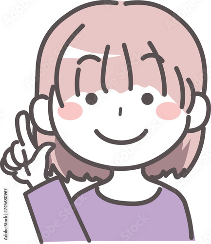 案内・紹介をする女性のイラスト1-4
