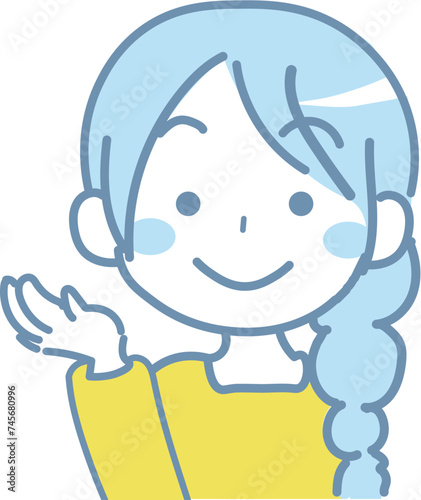 案内・紹介をする女性のイラスト2-3