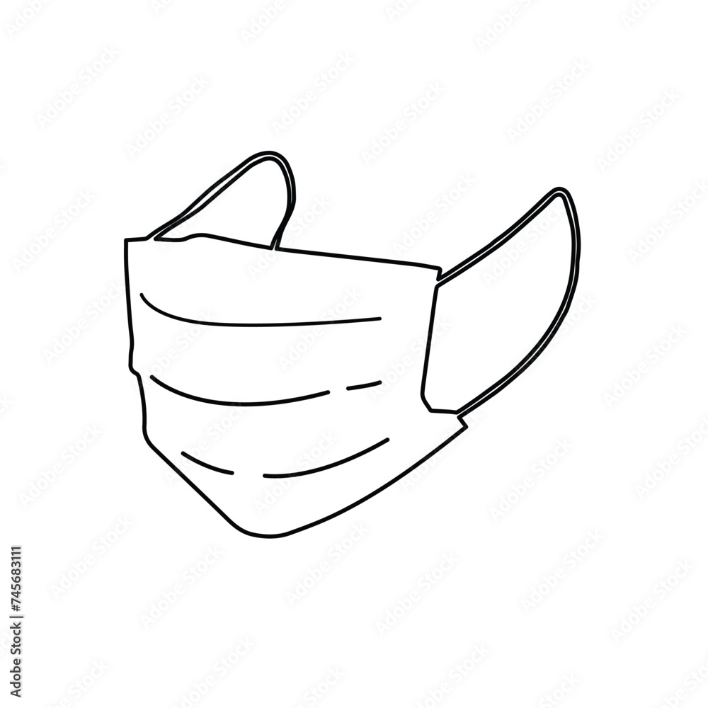 Medical mask vector line icon.vector icon isolated on white background medical mask. Medical mask vector line icon.vector icon isolated on white background medical mask.