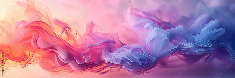 modern abstract soft shapes and gradients banner background in peach pink tonation (4)