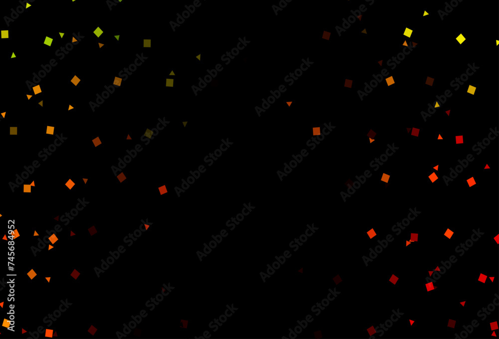 Dark Green, Red vector background with triangles, circles, cubes. Dark Green, Red vector background with triangles, circles, cubes.