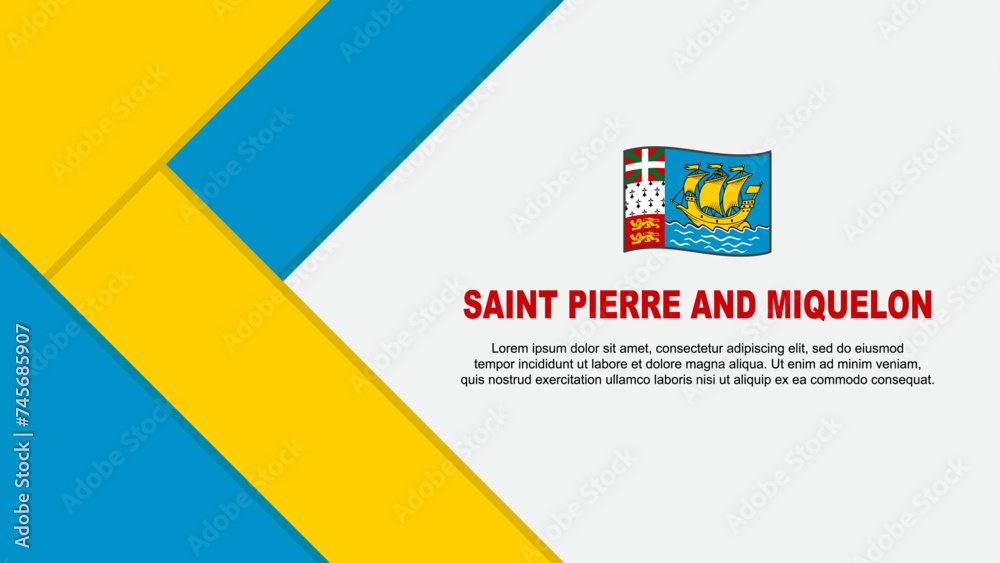 Saint Pierre And Miquelon Flag Abstract Background Design Template. Saint Pierre And Miquelon Independence Day Banner Cartoon Vector Illustration. Illustration Saint Pierre And Miquelon Flag Abstract Background Design Template. Saint Pierre And Miquelon Independence Day Banner Cartoon Vector Illustration. Illustration
