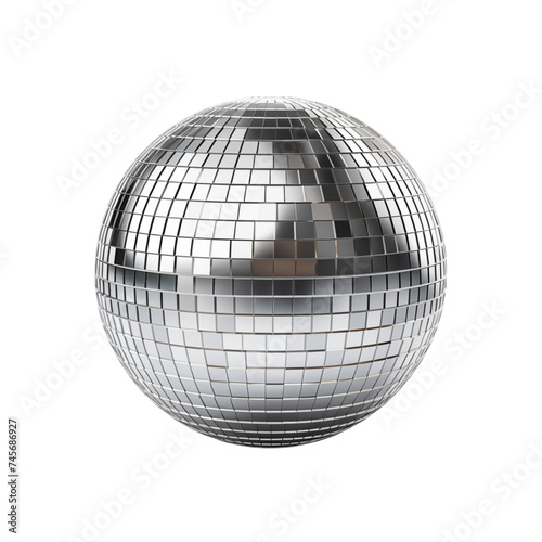 Disco ball isolated transparent background
