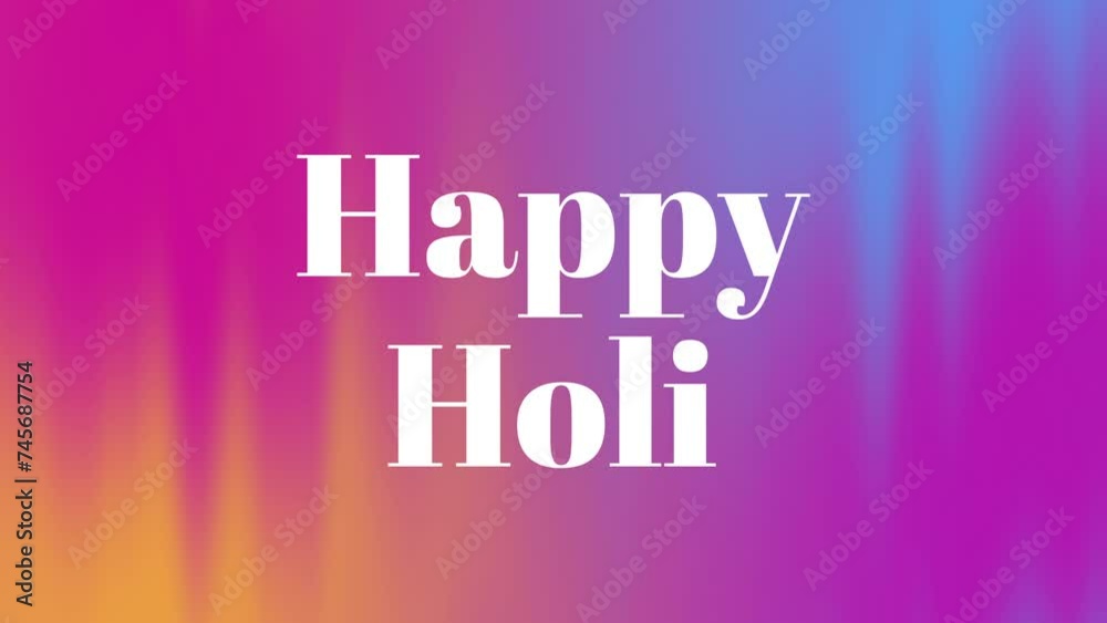  Happy Holi On Colorful Gradient Background
