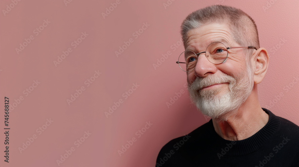 Fototapeta premium White-bearded Man With Glasses