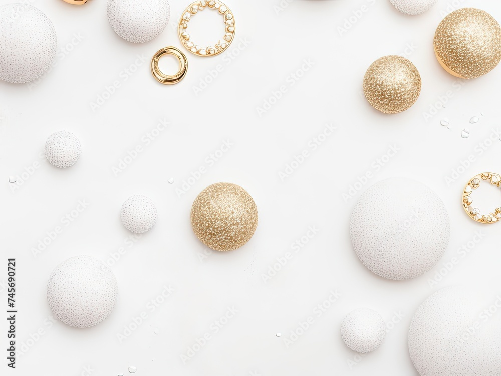 Beautiful white background with round and sparkly objects in a free photo Beautiful white background with round and sparkly objects in a free photo