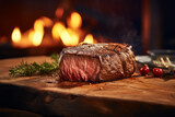 red roast raw grill beef fried meat dark background steak food