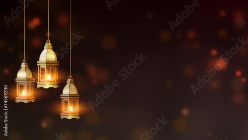 Lantern of ramadan celebration background