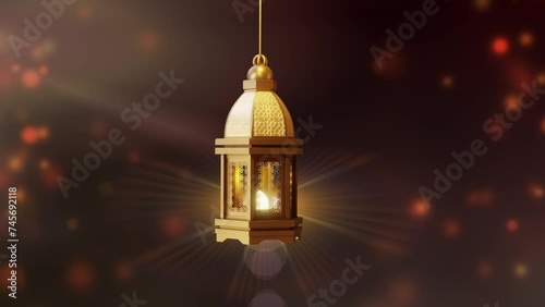 Lantern of ramadan celebration background