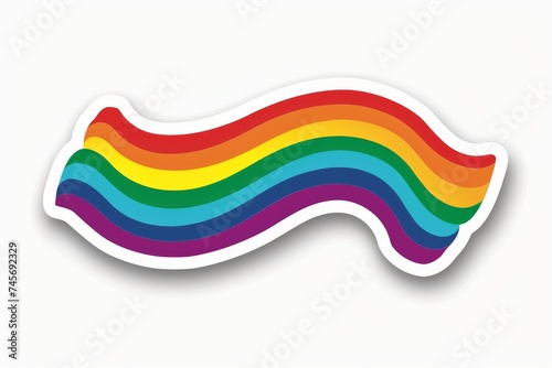 LGBTQ Sticker selfless sticker design. Rainbow hearty laugh sticker motive love communication diversity Flag illustration. Colored lgbt parade lgbtt2iqqaa. Gender speech demiromantic