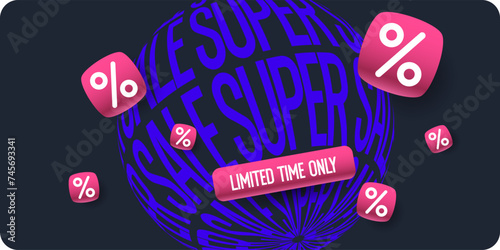 An image to advertise the sale. Poster for advertising discounts. Vector graphics.