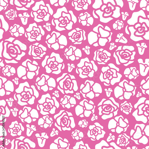 vector hand drawn colorful flowers seamless pattern perfect for wrapping paper, invitations, kitchen tea, paper plates, napkins, stationary, wallpaper, projects, fabric, kitchen apparel and more!