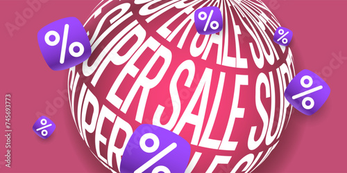 An image to advertise the sale. Poster for advertising discounts. Vector graphics.
