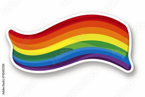 LGBTQ Sticker ace pride sticker design. Rainbow mesmerizing motive lgbtq pride sticker for convention diversity Flag illustration. Colored lgbt parade disciple. Gender speech therapy
