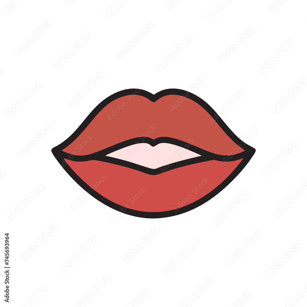 lips isolated on white