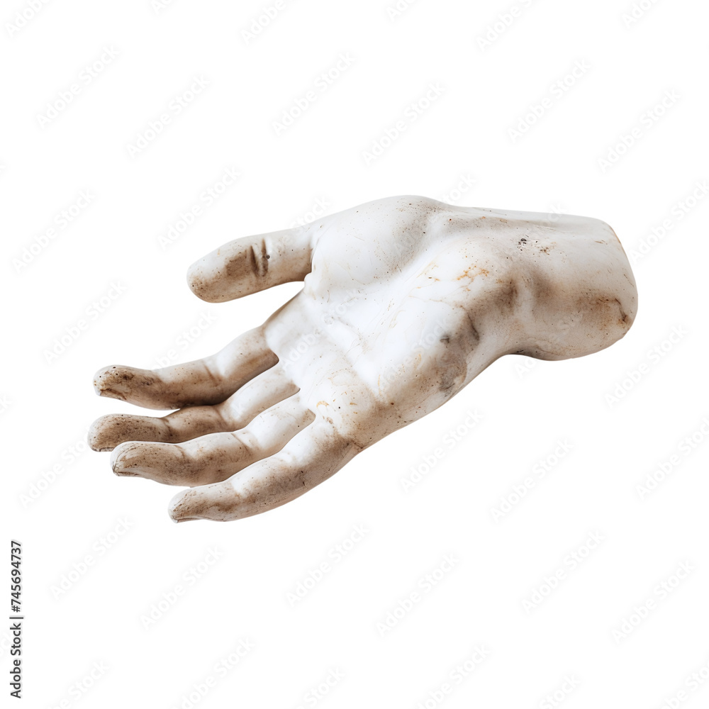Antique Marble Sculpture of a Hand Gesture Isolated Antique Marble Sculpture of a Hand Gesture Isolated