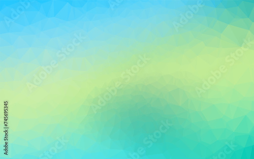 Light Blue, Yellow vector abstract polygonal layout.