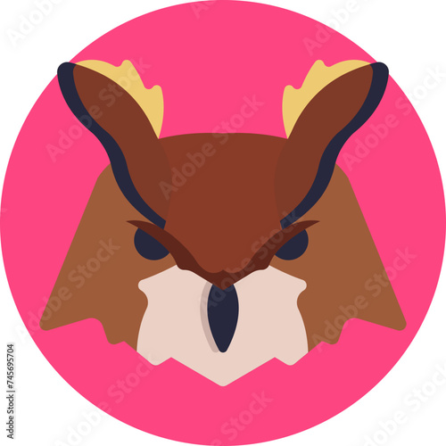 Immerse your designs in the enchanting world of nature with this majestic owl vector icon. 