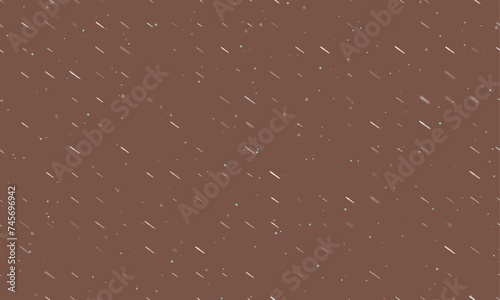 Seamless background pattern of evenly spaced white soldering iron symbols of different sizes and opacity. Vector illustration on brown background with stars