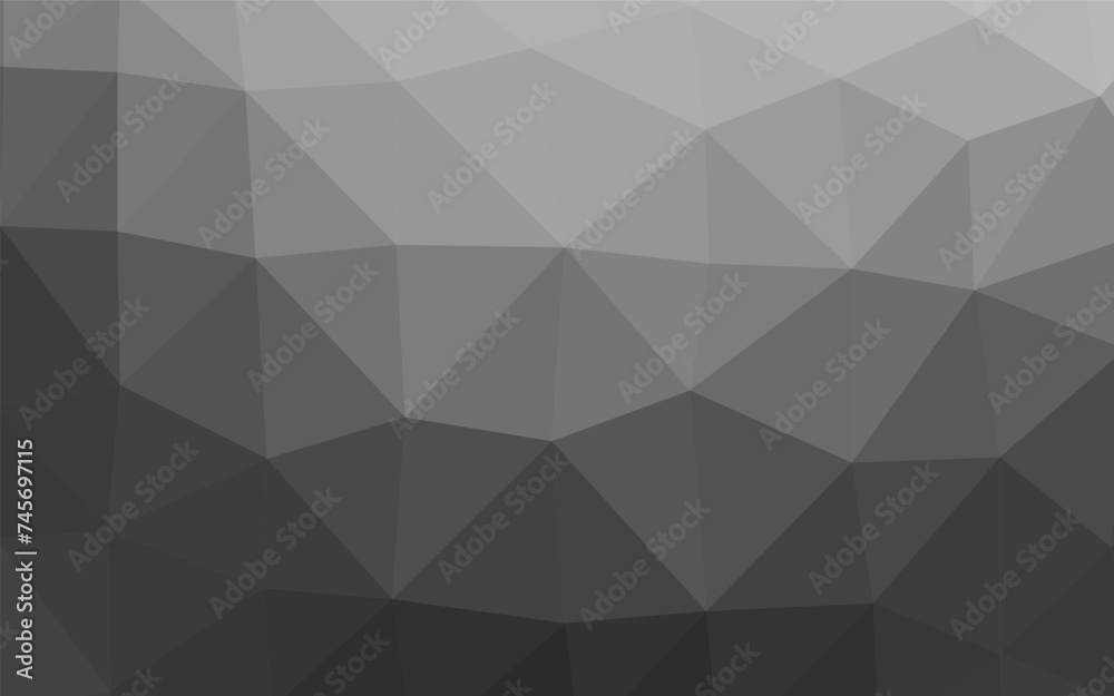 Dark Silver, Gray vector shining triangular pattern. Dark Silver, Gray vector shining triangular pattern.