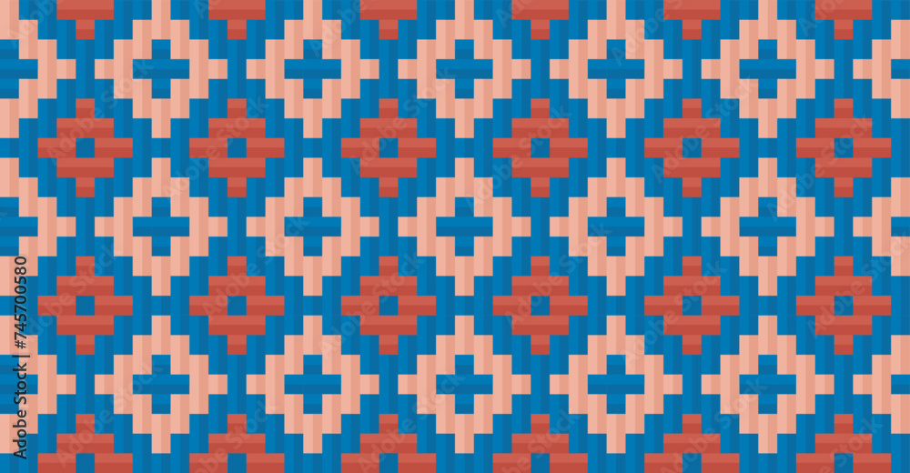 Fototapeta premium Seamless traditional woven pattern called Anyaman