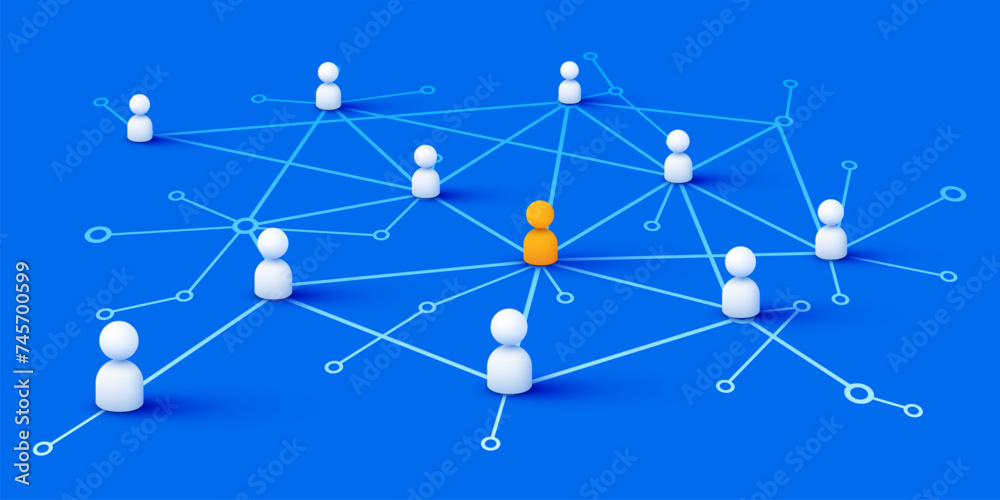 Connecting people. Social network concept.